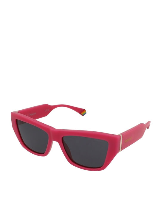 Polaroid Women's Sunglasses with Pink Horn-Rimm...