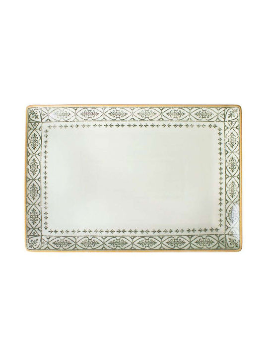 Oriana Ferelli Serving Platter Rectangular made of Porcelain Vintage Beige 31x21cm