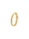 Aleyolé Women's Gold Plated Silver Ring with Zircon