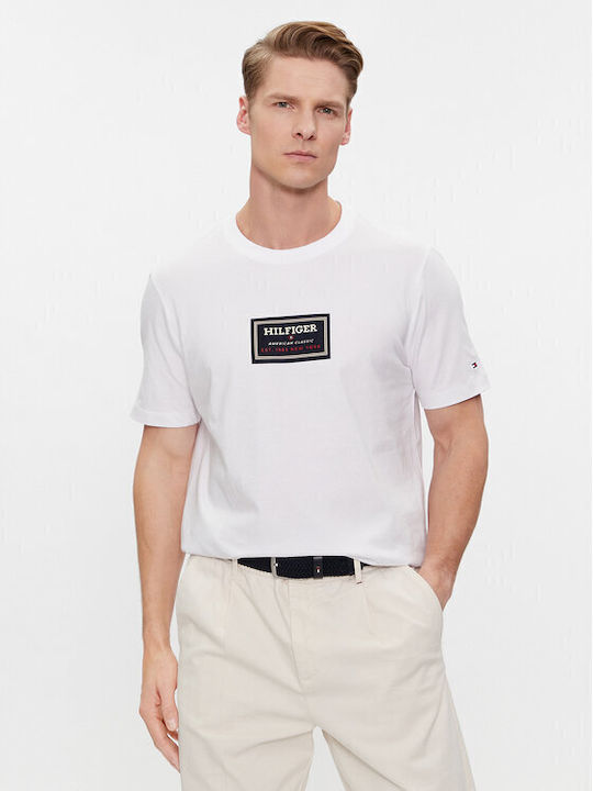 Tommy Hilfiger T-shirt Bărbătesc cu Mânecă Scurtă White