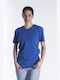 Kprime Unisex Διαφημιστικό T-shirt Κοντομάνικο σε Μπλε Χρώμα
