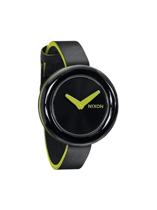 Nixon Watch with Black Leather Strap