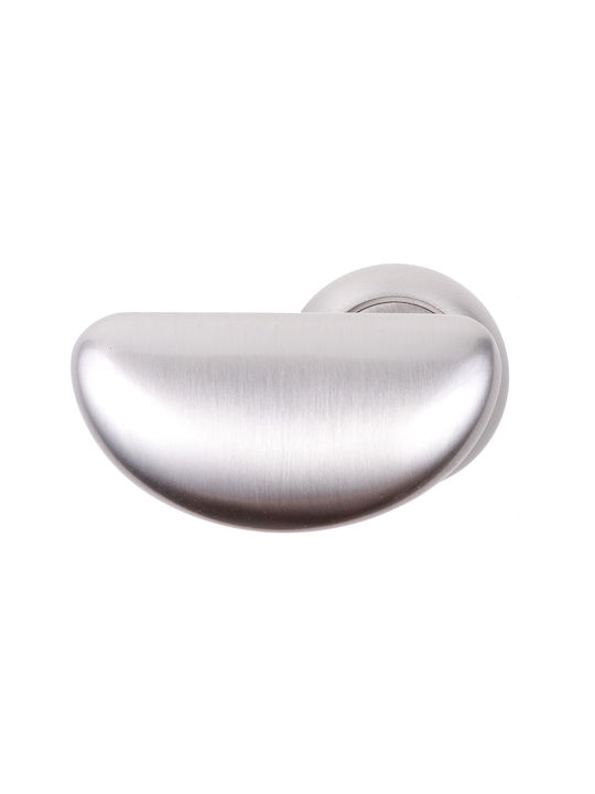 Bronces Coba Lever Middle Door with Rosette 3120 Pair Nickel Matte