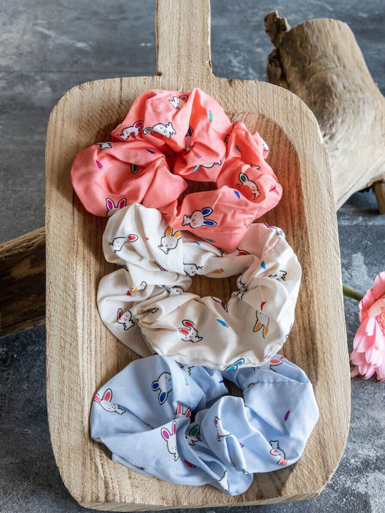 Cuoro Kids Scrunchies Set Beige AHA-807