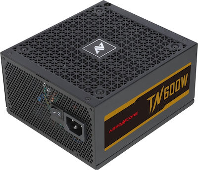 ABKONCORE Tenergy 600W Black Computer Power Supply Full Wired 80 Plus Bronze