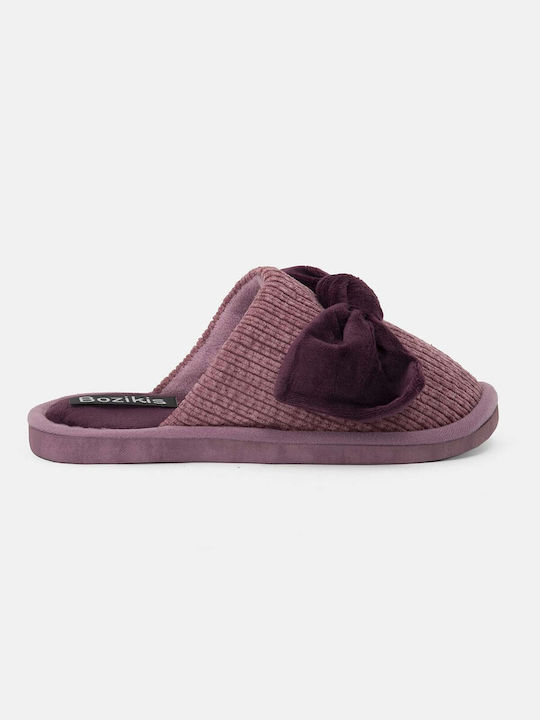 Bozikis Winter Women's Slippers in Violet color