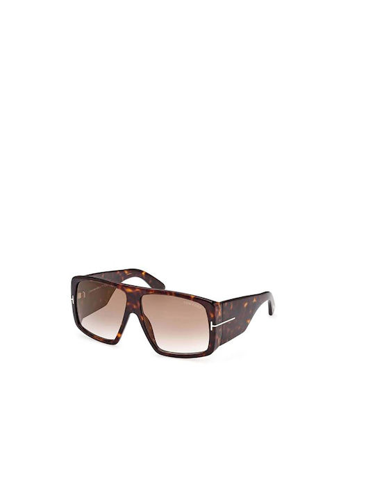 Tom Ford Raven Sonnenbrillen mit Braun Schildkröte Rahmen und Braun Verlaufsfarbe Linse FT1036 52F