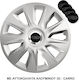 Versaco Auto Radkappen Set Stratos mit Marke Auto 4Stück 15" Silber