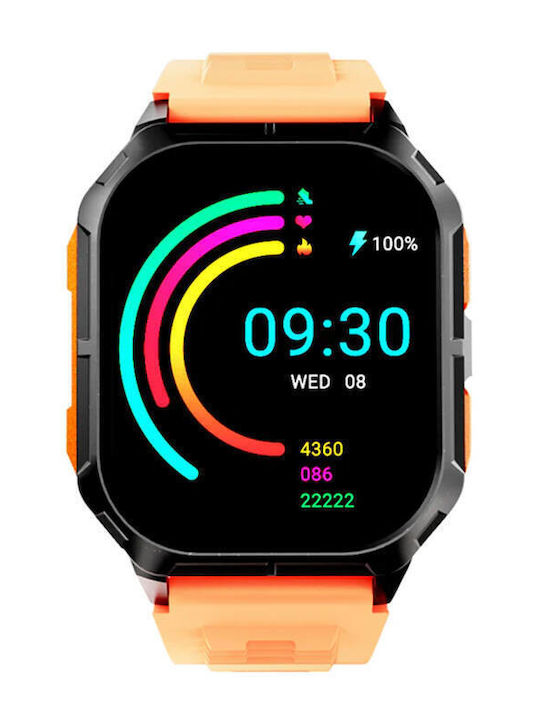 HiFuture FutureFit Ultra 3 Smartwatch with Heart Rate Monitor (Orange)