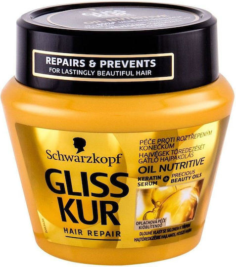 Gliss Kur Μάσκα Μαλλιών για Επανόρθωση με Κερατίνη 300ml