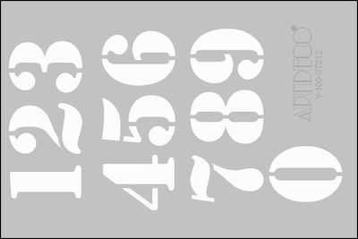 ArtDeco Stencil Numbers