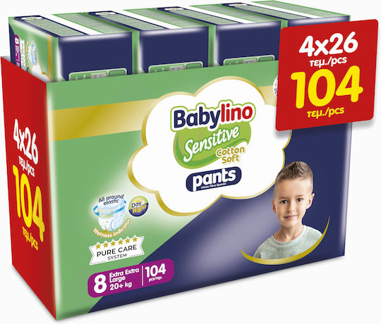 Babylino Diaper Pants Cotton Soft Pants Monthly Pack No. 8 for 20+kg 104pcs
