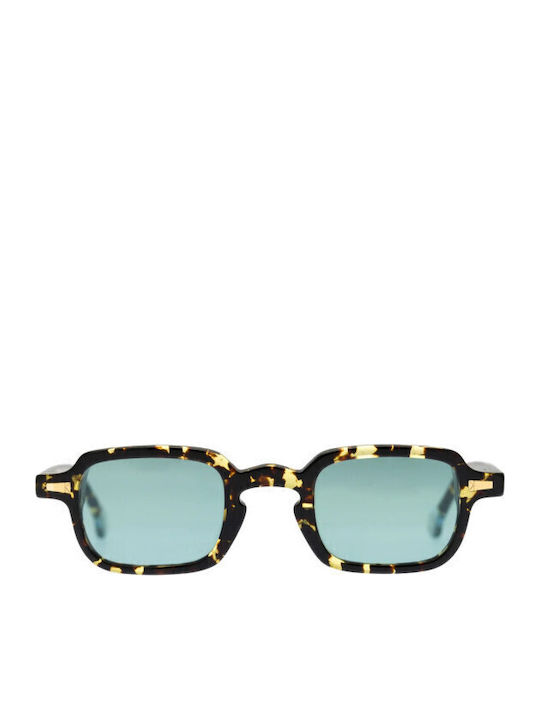 Kyme Unisex Sonnenbrille mit Braun Schildkröte Kunststoff Gestell und Grün Linse LUIGI 10