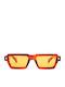 Kyme Unisex Sonnenbrille mit Braun Schildkröte Kunststoff Gestell und Orange Linse BEATERS 4