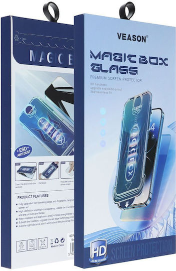 Veason Full Face Tempered Glass Negru (iPhone 15 Pro)