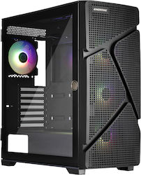 Enermax MarbleShell MS31 RGB Gaming Midi Tower Κουτί Υπολογιστή με Πλαϊνό Παράθυρο Μαύρο