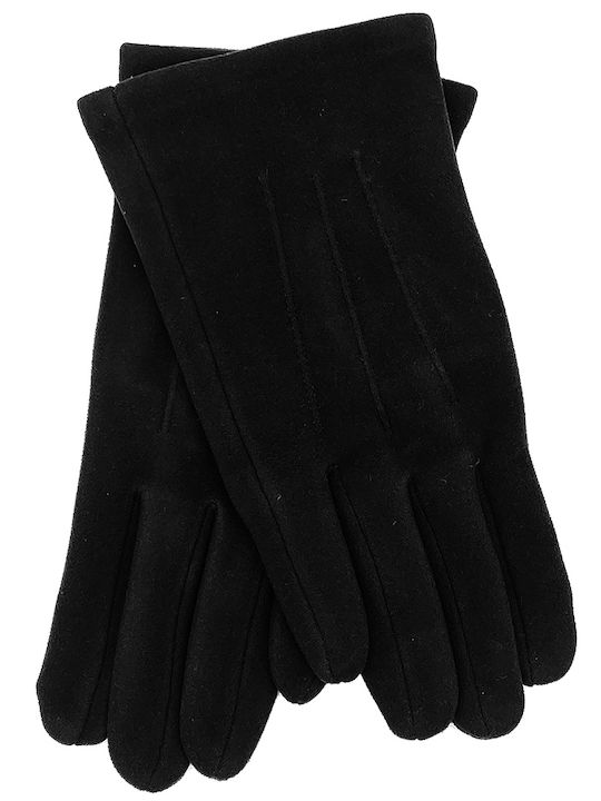 Gift-Me Μαύρα Ανδρικά Δερμάτινα Γάντια Αφής