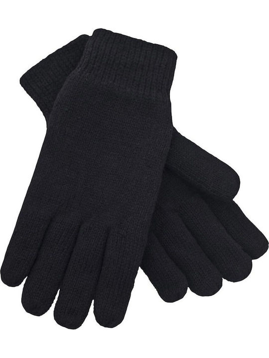 Schwarz Gestrickt Handschuhe