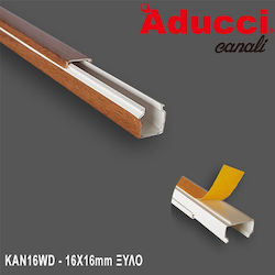 Lucas Canal de Cablu cu autocolant din Plastic Maro 2m