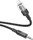 Hoco UPA27 Braided 3.5mm to Lightning Cable Μαύ...