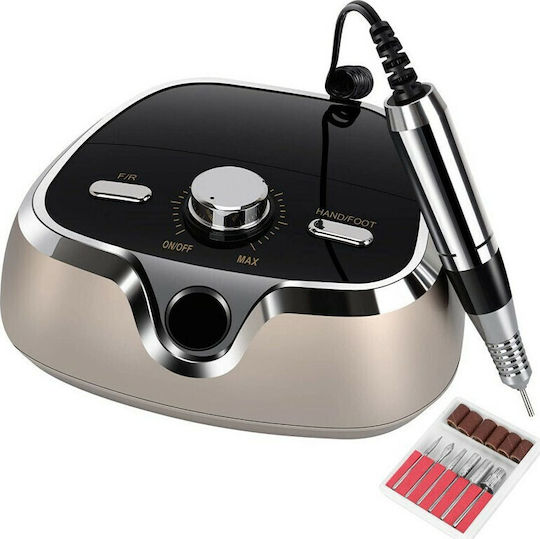 SML M3 Nagelfräser Strom 35W Gold mit Pedal mit 35000 Umdrehungen pro Minute