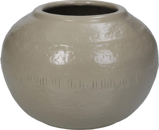 ArteLibre Decorative Vase Beige 14x14x14.5cm