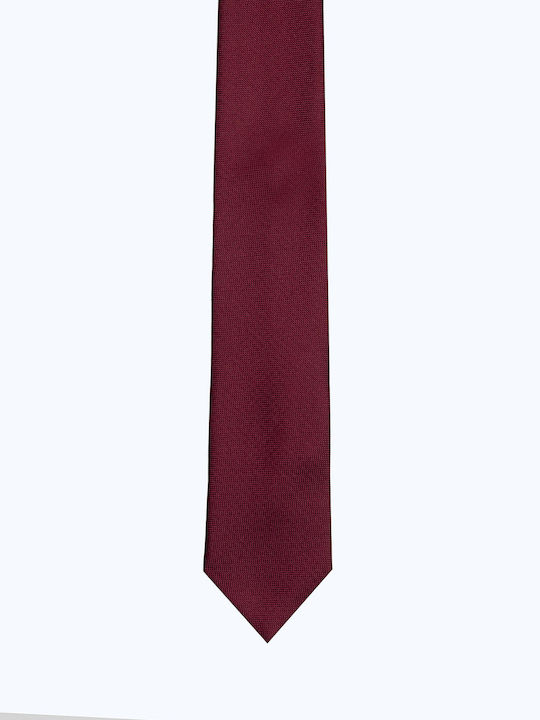 The Bostonians Ανδρική Γραβάτα Μονόχρωμη σε Μπορντό Χρώμα