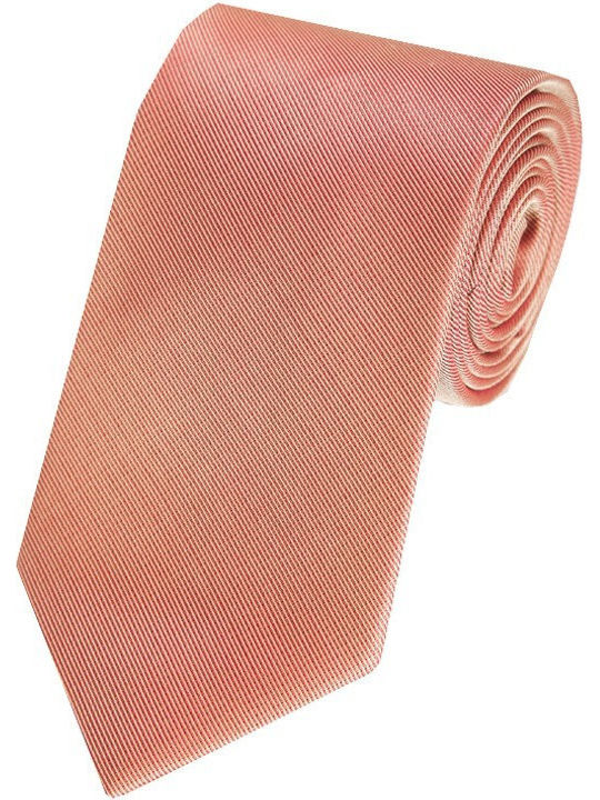 0142 Herren Krawatte Seide Monochrom in Orange Farbe
