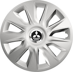 Versaco Τάσια Stratos 14" με Σήμα Mitsubishi 4τμχ Ασημί TA-00103709