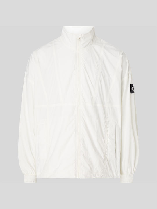 Nylon Men's Track Jacket White