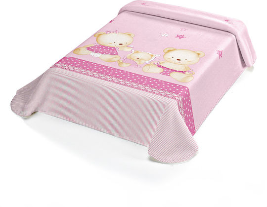 Belpla Одеяло Испания Детски пелени за пелени Ster 663 Розов Pink 80x110см.