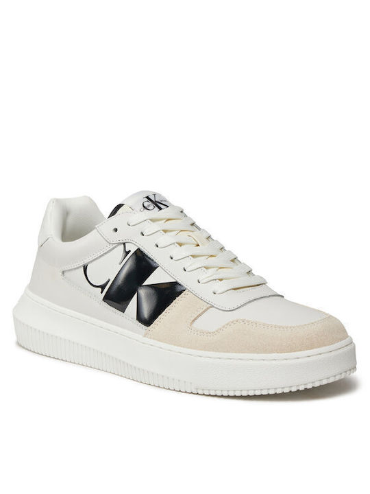 Calvin Klein Cupsole Lth Bărbați Chunky Sneakers Albe