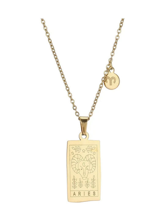 Molf's Tarot Cards Zodiac Sign Aries from Gold Plated Steel Aries