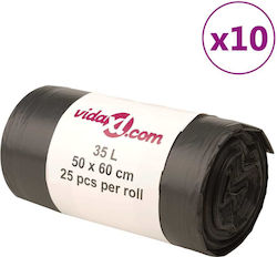 vidaXL Trash Bags Capacity 35lt 50x60cm 250pcs Black
