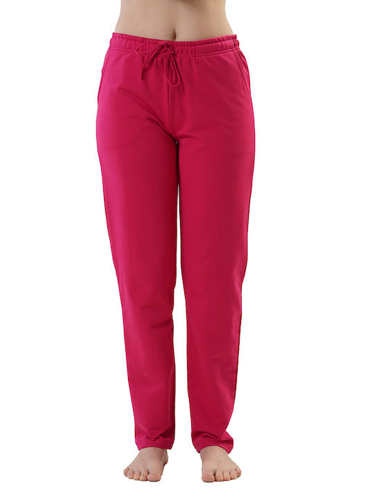 Vienetta Secret Pantaloni de trening pentru femei cu cauciuc Cherry