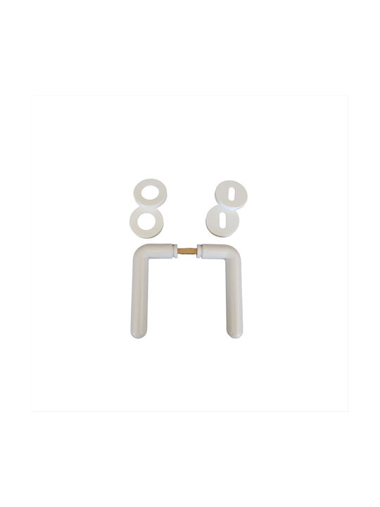 Lever Middle Door with Rosette 010392 White