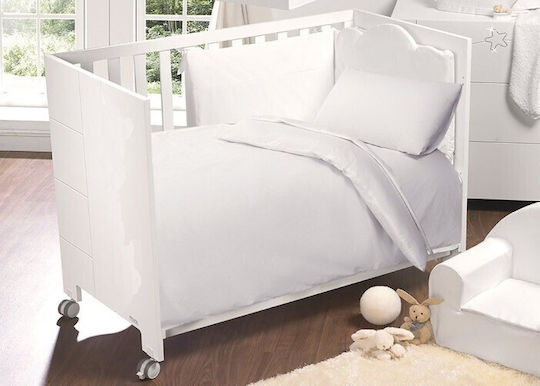 MayHome Baby Duvet Cover Set With Pillowcase White 120x160cm