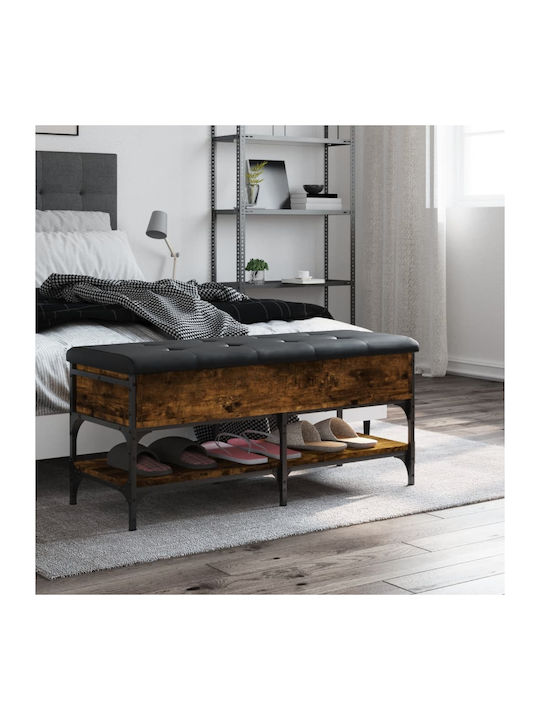 Entry Furniture with Shoe Rack & Bench Smoked O...