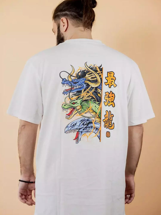 2k Project Anime T-shirt White Dragons