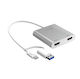 J5 Create JCA365 USB-A / USB-C Docking Station με HDMI 4K και σύνδεση 2 Οθονών Γκρι