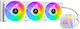 Antec Symphony 360 Water Cooling System AIO CPU with 3 120mm Fans and ARGB Lighting White