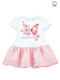 Kinderkleid Kurzärmelig Gestreift Rosa