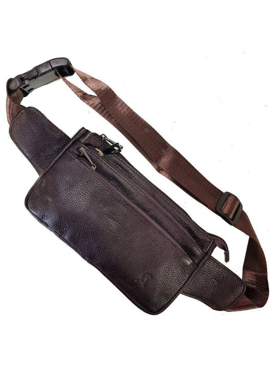 AC Leather Waist Bag Brown