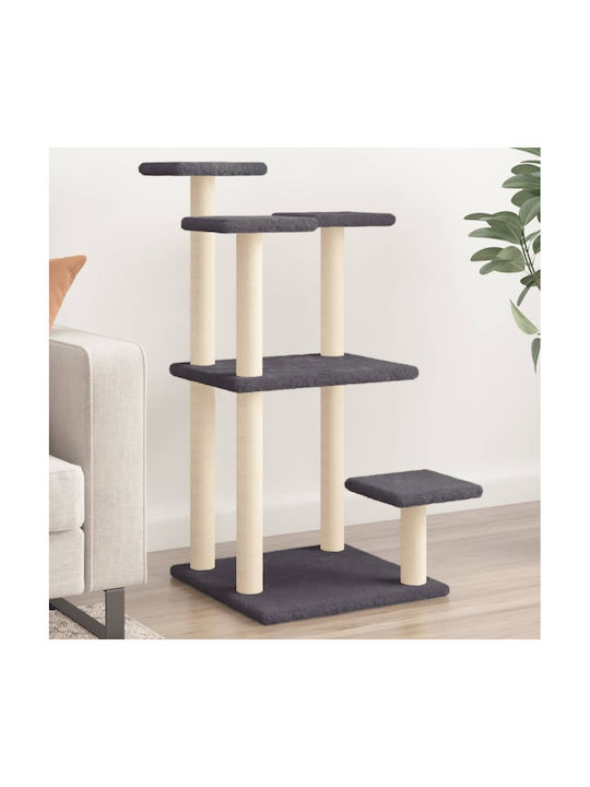 vidaXL Scratching Cats Scratching Post Cat Trees Gray 4 levels 57x61x98.5cm