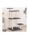 vidaXL Scratching Cats Scratching Post Cat Trees Gray 4 levels 57x61x98.5cm