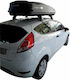 Nordrive Aluminum Car Roof Bars for Ford Fiesta 3D 2008-2017 with Nordrive Box 430lt Set with Roof Rack Legs Silver