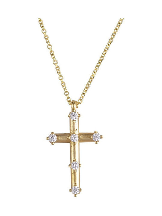 Gold Kreuz 14K mit Kette