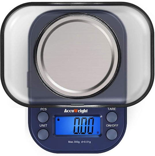 AccuWeight Mini Electronic Precision Commercial Scale with Weighing Capacity of 0.3kg and Division 0.01gr