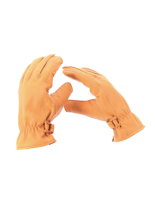 Roeg Herren Motorradhandschuhe Leder Gelb