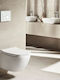 Tema Wall-Mounted Toilet with Cover with Bidet Without Cover White
